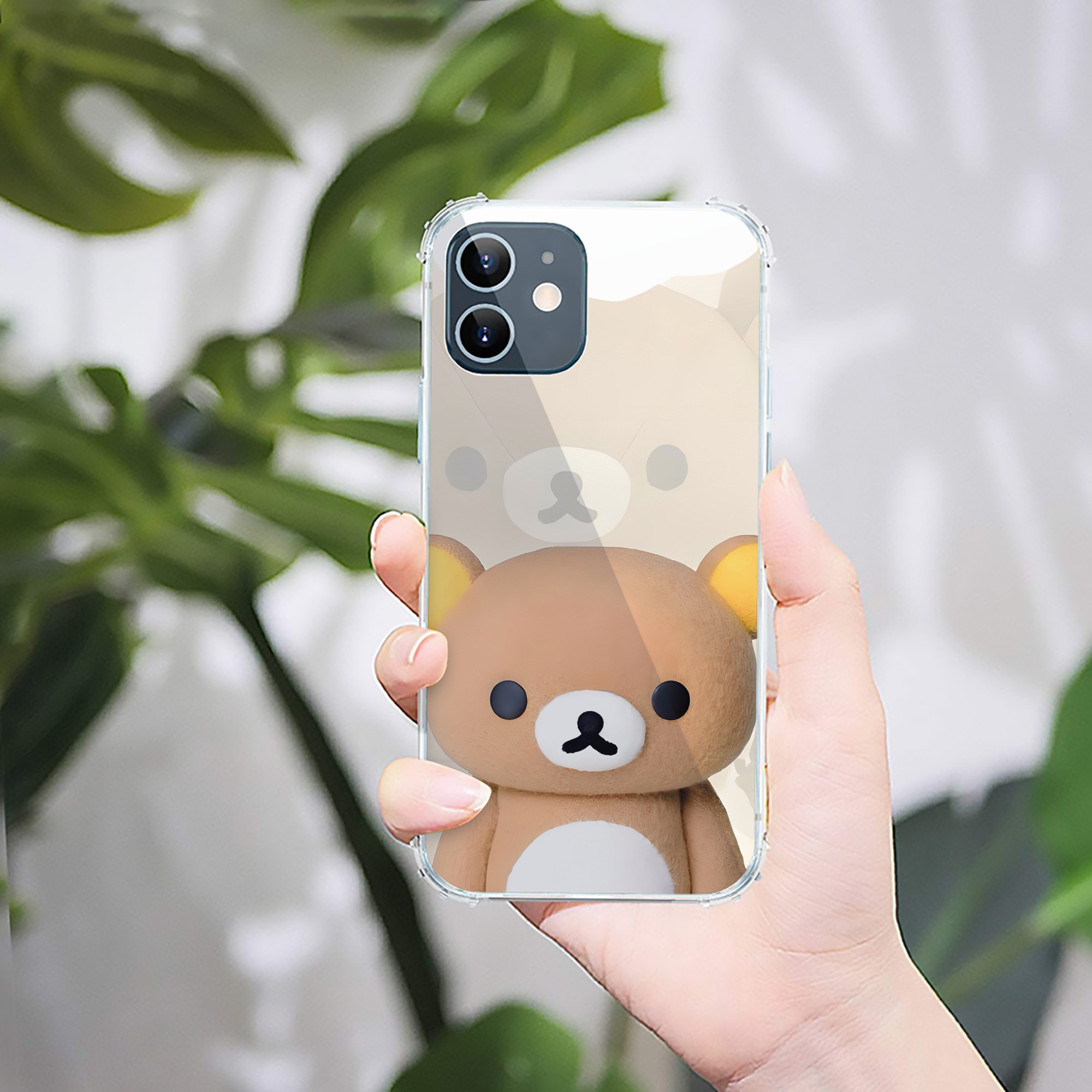 （画像用） リラックマ リラックマ キイロイトリ Rilakkuma Korilakkuma Kiiroitori 【iPhone 12シリーズ対応】透明スマホケース（クリアソフトケース）